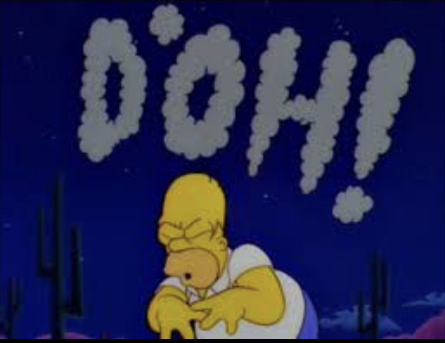 Homer screaming D'oh!